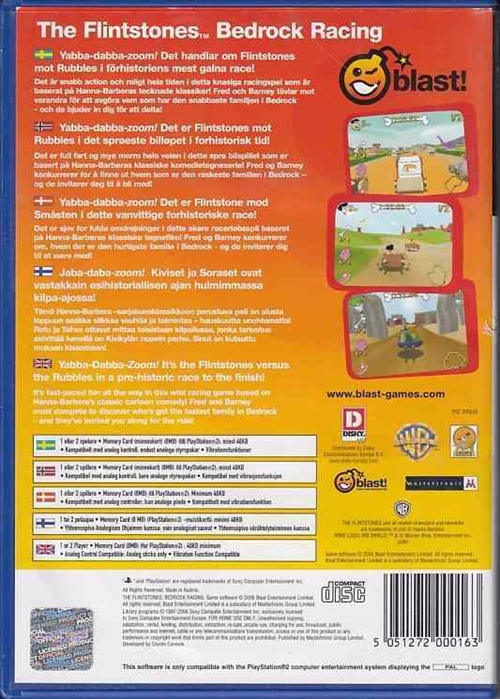 The Flintstones Bedrock Racing - PS2 (B Grade) (Genbrug)